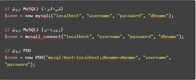 اتصال به پایگاه داده با PHP و MySQL